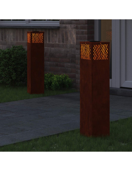 Faro LED solare per sentieri 2 pcs Bronzo