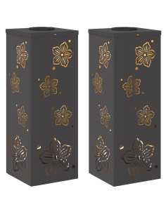 Faro LED solare per sentieri 2 pcs Nero 2