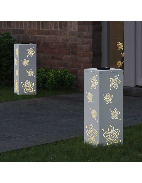 Faro LED solare per sentieri 2 pcs Bianco