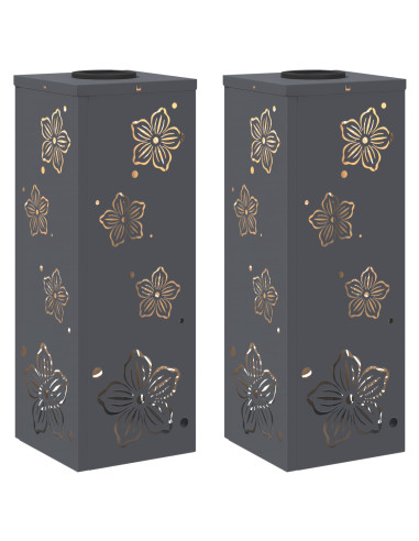 Faro LED solare per sentieri 2 pcs Antracite