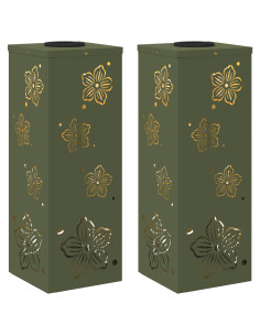 Faro LED solare per sentieri 2 pcs Verde oliva 2