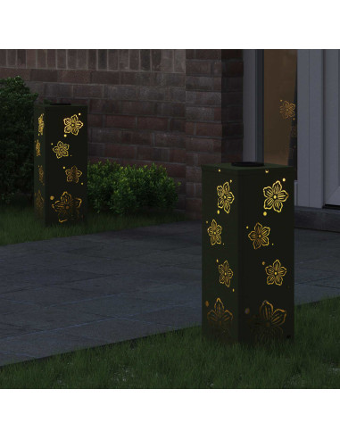 Faro LED solare per sentieri 2 pcs Verde oliva