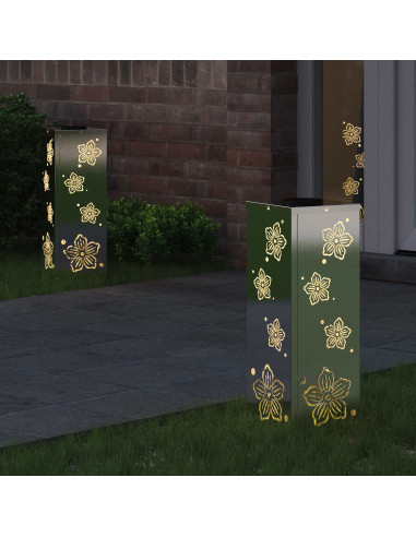 Faro LED solare per sentieri 2 pcs Ruggine Acciaio inossidabile