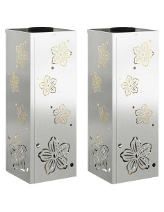 Faro LED solare per sentieri 2 pcs Ruggine Zincato 2