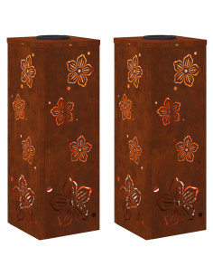 Faro LED solare per sentieri 2 pcs Ruggine 2