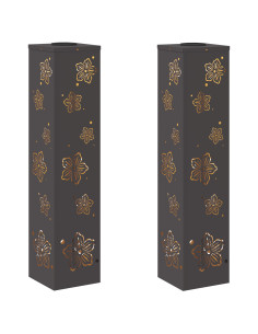 Faro LED solare per sentieri 2 pcs Nero 2