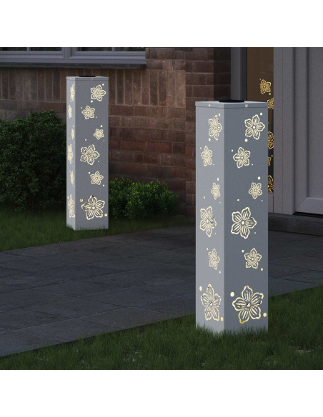 Faro LED solare per sentieri 2 pcs Bianco