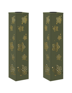 Faro LED solare per sentieri 2 pcs Verde oliva 2