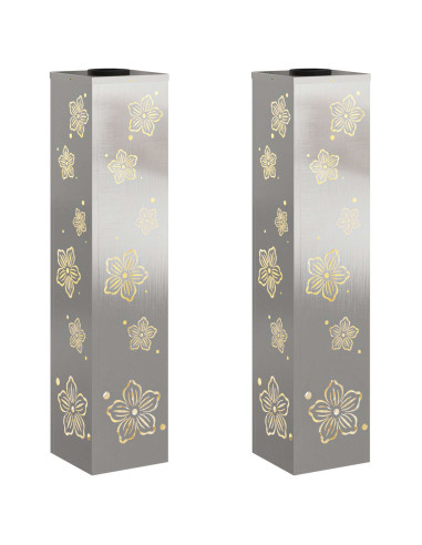 Faro LED solare per sentieri 2 pcs Ruggine Acciaio inossidabile