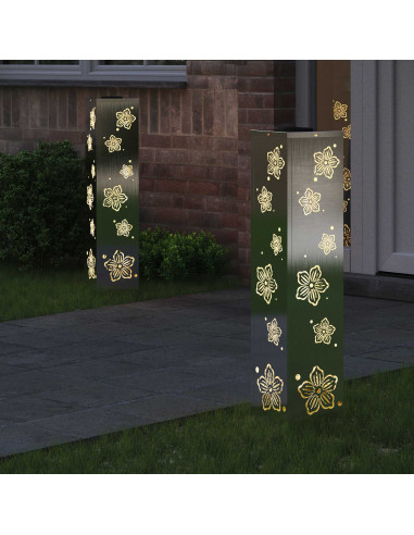 Faro LED solare per sentieri 2 pcs Ruggine Acciaio inossidabile