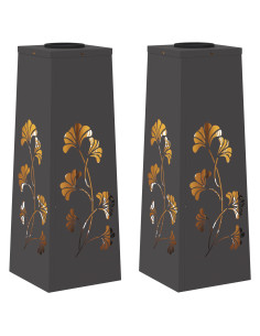 Faro LED solare per sentieri 2 pcs Nero 2