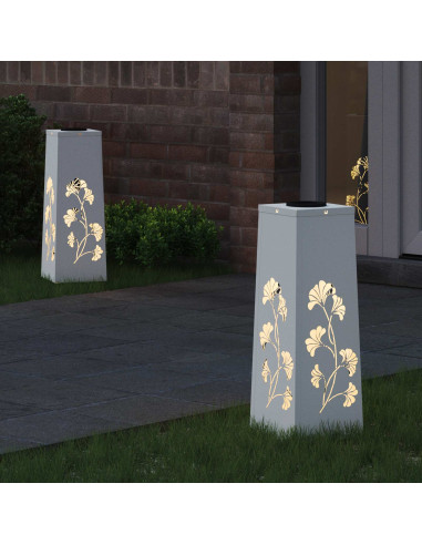 Faro LED solare per sentieri 2 pcs Bianco