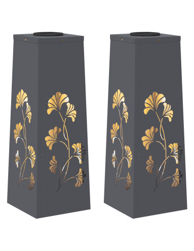 Faro LED solare per sentieri 2 pcs Antracite