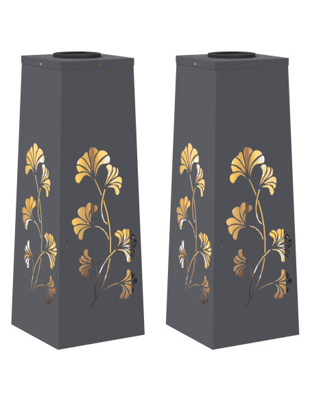 Faro LED solare per sentieri 2 pcs Antracite