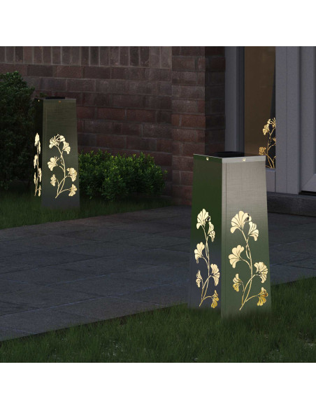 Faro LED solare per sentieri 2 pcs Ruggine