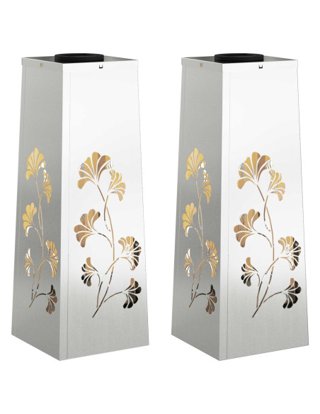 Faro LED solare per sentieri 2 pcs Ruggine