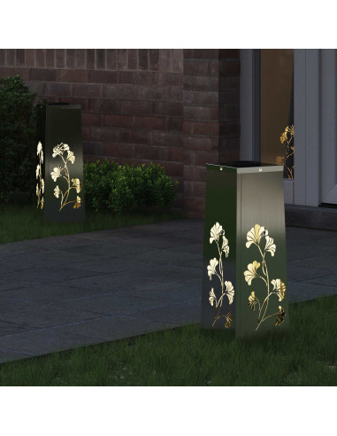 Faro LED solare per sentieri 2 pcs Ruggine