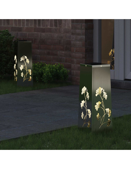 Faro LED solare per sentieri 2 pcs Ruggine