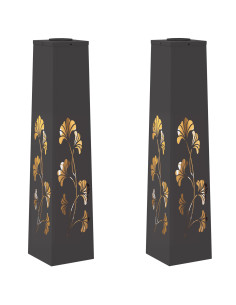 Faro LED solare per sentieri 2 pcs Nero 2