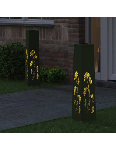 Faro LED solare per sentieri 2 pcs Verde oliva