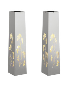 Faro LED solare per sentieri 2 pcs Ruggine Acciaio inossidabile 2