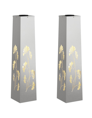 Faro LED solare per sentieri 2 pcs Ruggine Acciaio inossidabile