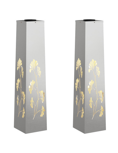 Faro LED solare per sentieri 2 pcs Ruggine Acciaio inossidabile