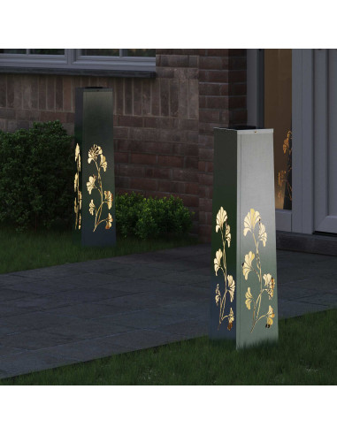 Faro LED solare per sentieri 2 pcs Ruggine Acciaio inossidabile