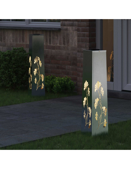 Faro LED solare per sentieri 2 pcs Ruggine Acciaio inossidabile