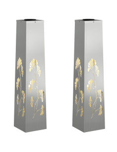 Faro LED solare per sentieri 2 pcs Ruggine Zincato 2