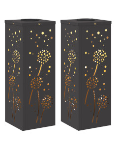 Faro LED solare per sentieri 2 pcs Nero 2