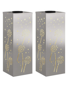 Faro LED solare per sentieri 2 pcs Ruggine Acciaio inossidabile 2