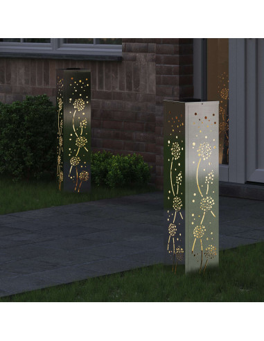 Faro LED solare per sentieri 2 pcs Ruggine Acciaio inossidabile