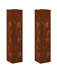 Faro LED solare per sentieri 2 pcs Ruggine 2