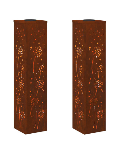 Faro LED solare per sentieri 2 pcs Ruggine