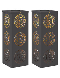 Faro LED solare per sentieri 2 pcs Nero 2