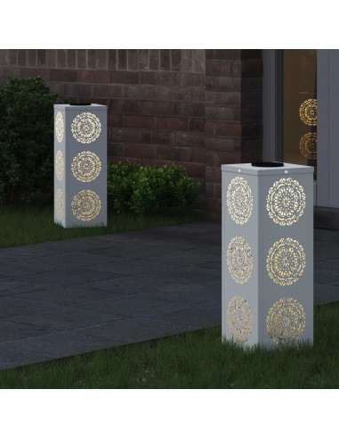 Faro LED solare per sentieri 2 pcs Bianco