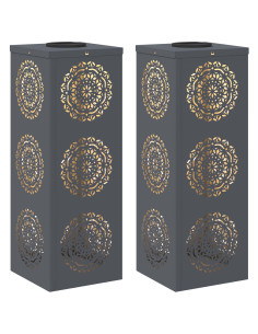 Faro LED solare per sentieri 2 pcs Antracite 2