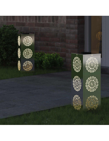 Faro LED solare per sentieri 2 pcs Ruggine