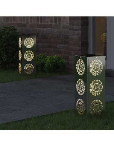 Faro LED solare per sentieri 2 pcs Ruggine