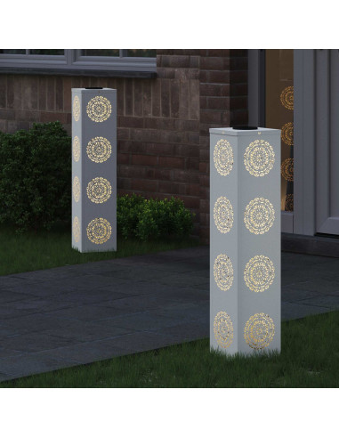 Faro LED solare per sentieri 2 pcs Bianco