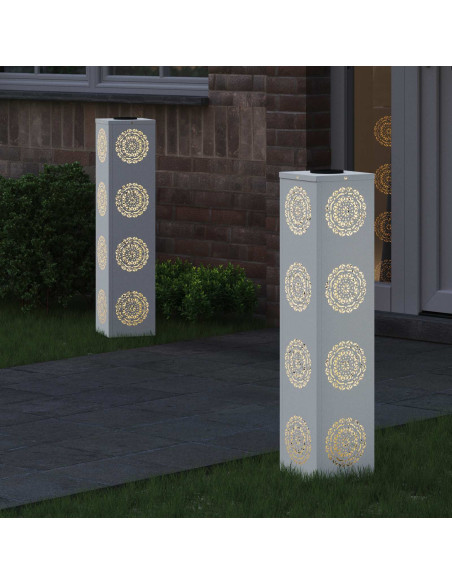 Faro LED solare per sentieri 2 pcs Bianco