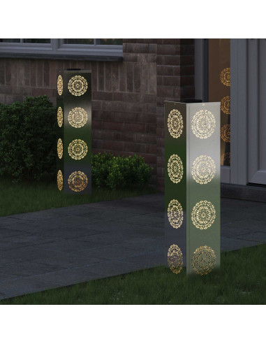 Faro LED solare per sentieri 2 pcs Ruggine