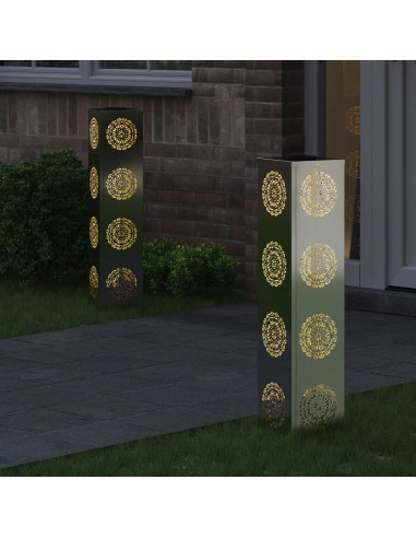 Faro LED solare per sentieri 2 pcs Ruggine