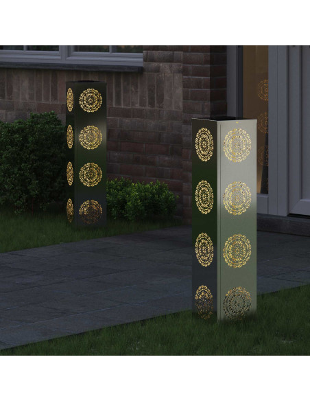 Faro LED solare per sentieri 2 pcs Ruggine