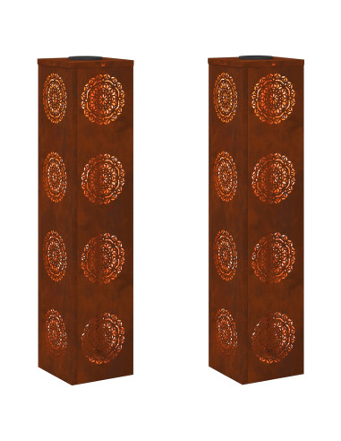 Faro LED solare per sentieri 2 pcs Ruggine