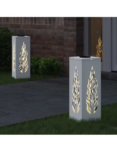 Faro LED solare per sentieri 2 pcs Bianco