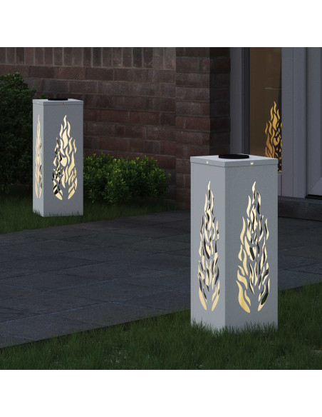 Faro LED solare per sentieri 2 pcs Bianco