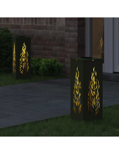 Faro LED solare per sentieri 2 pcs Verde oliva