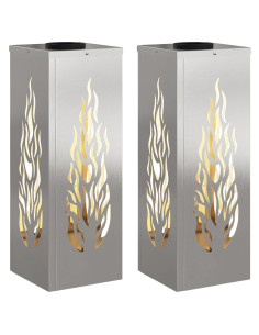 Faro LED solare per sentieri 2 pcs Ruggine 2